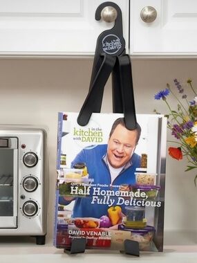 Black Cookbook Stand - In The Kitchen With David - New In Original Box